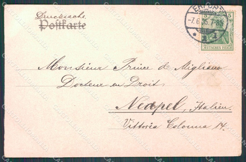 Deutschland Thuringen Erfurt Blick a d Cyriaxburg AK ansichtskarten XC7233 – retro