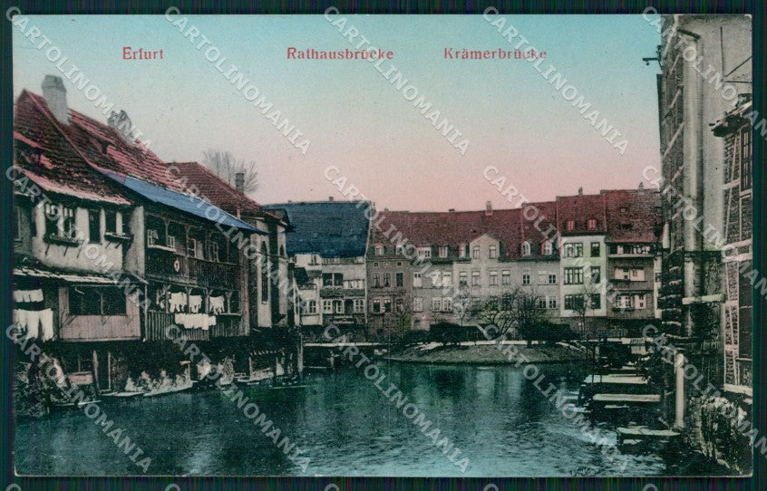 Deutschland Thuringen Erfurt Rathausbrucke AK ansichtskarten XC7235 – fronte