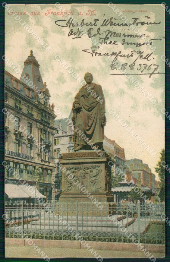 Deutschland Hessen Frankfurt am Main Goethe Denkmal AK ansichtskarten XC7262 – fronte