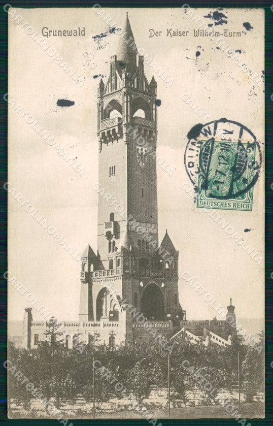 Deutschland Berlin Grunewaldturm CREASED AK ansichtskarten XC7347 – fronte