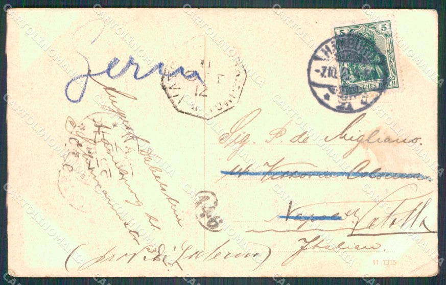Deutschland Hamburg Bocksbrucke CORNER CREASED AK ansichtskarten XC7362 – retro