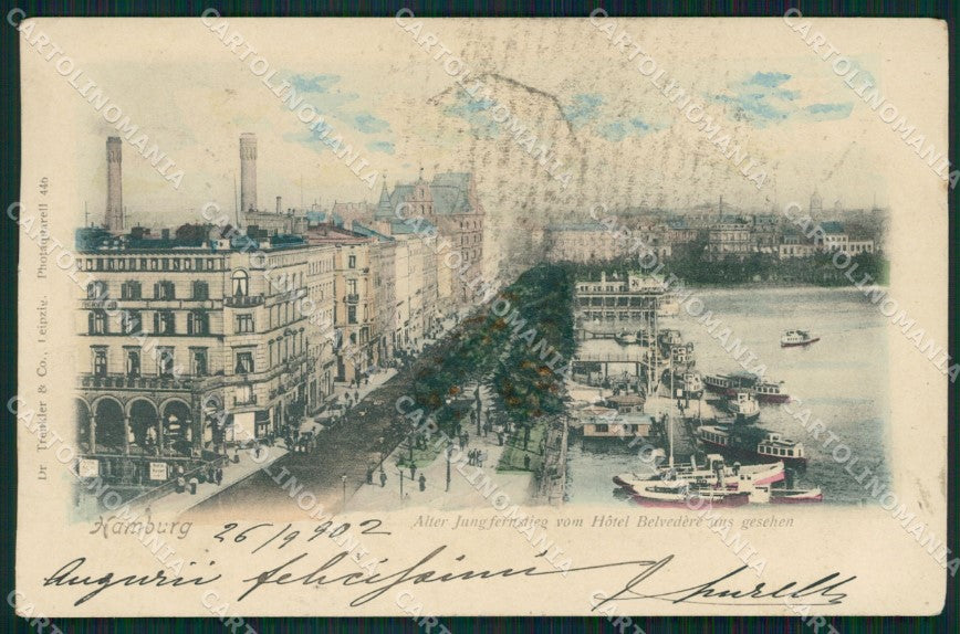 Deutschland Hamburg Hotel Belvedere AK ansichtskarten XC7396 – fronte