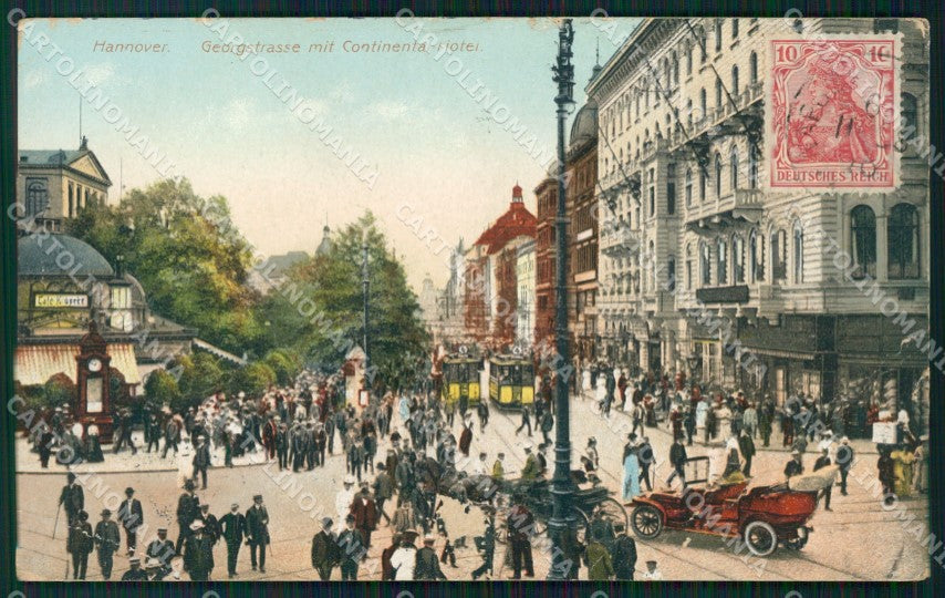 Deutschland Niedersachsen Hannover Georgstrasse CREASED AK ansichtskarten XC7402 – fronte