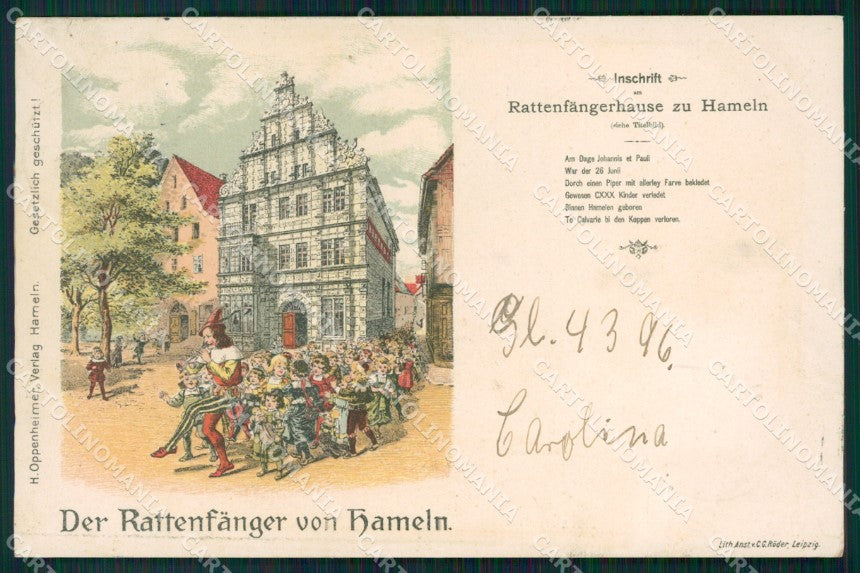 Deutschland Niedersachsen Hameln Rattenfangerhause TEAR AK ansichtskarten XC7413 – fronte