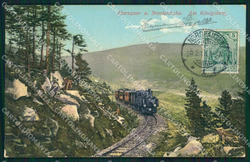 Deutschland Sachsen Anhalt Konigsberg Brocken CREASED AK ansichtskarten XC7433 – fronte