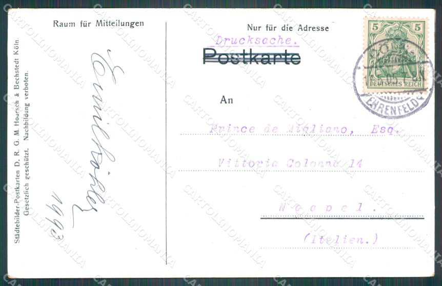 Deutschland Nordrhein Westfalen Koln am Rhein Map AK ansichtskarten XC7449 – retro