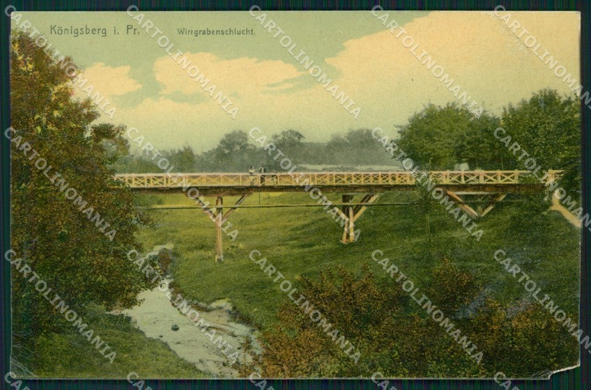 Russland Kaliningrad Konigsberg Wirrgrabenschlucht ABRADED ansichtskarten XC7515 – fronte