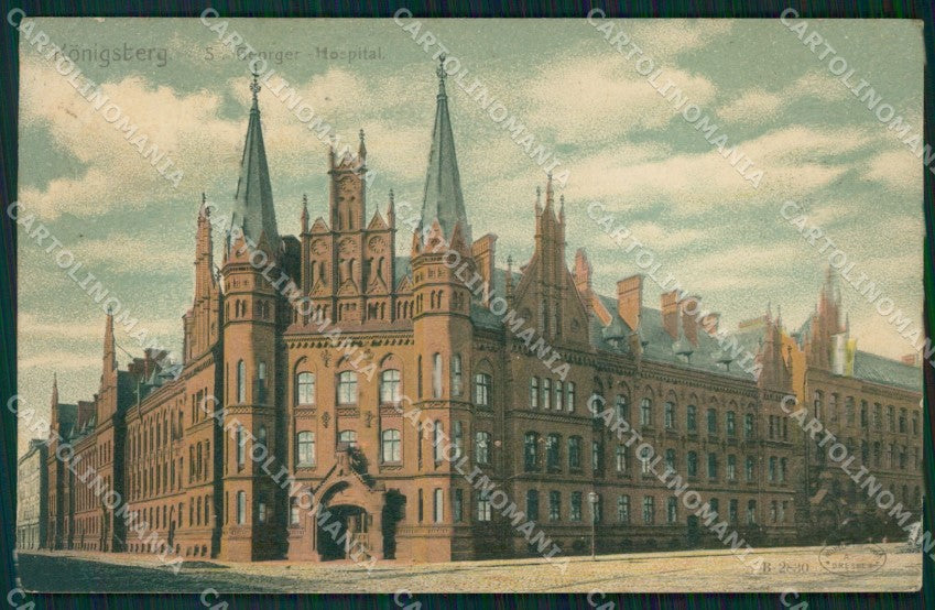 Russland Kaliningrad Konigsberg Hospital CORNER CREASE AK ansichtskarten XC7521 – fronte