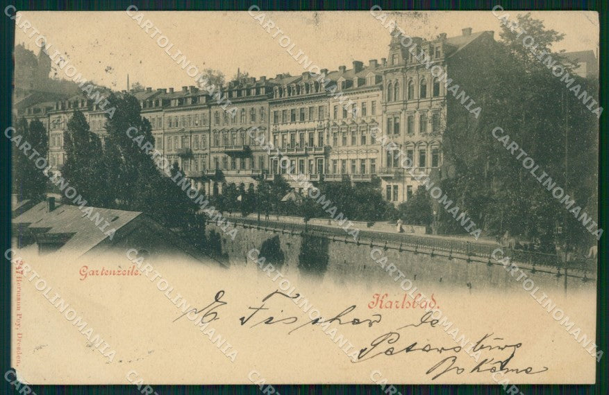 Czech Republic Karlovy Vary Karlsbad ABRADED AK ansichtskarten XC7557 – fronte