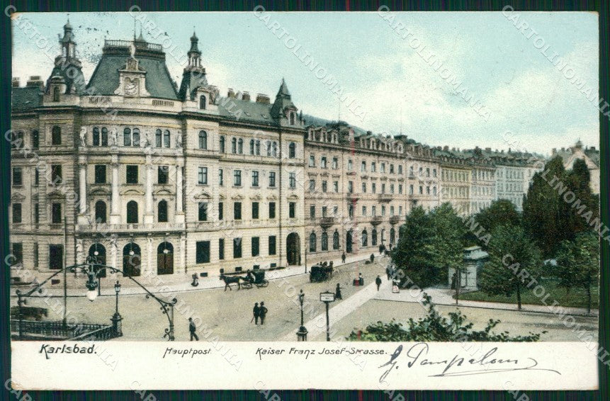 Czech Republic Karlovy Vary Karlsbad Hauptpost AK ansichtskarten XC7565 – fronte