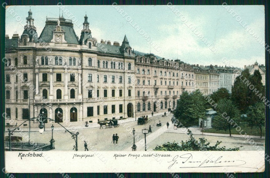 Czech Republic Karlovy Vary Karlsbad CORNER CREASED AK ansichtskarten XC7566 – fronte