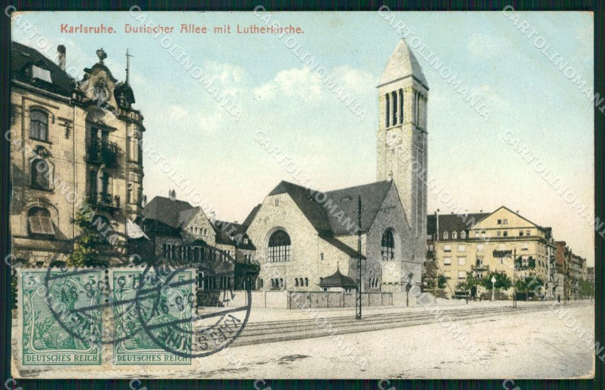 Deutschland Baden Wurttemberg Karlsruhe Lutherkirche AK ansichtskarten XC7569 – fronte