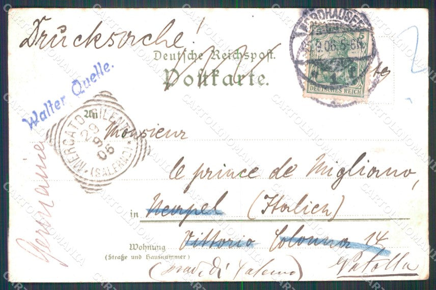 Deutschland Baden Wurttemberg Karlsruhe ABRADED AK ansichtskarten XC7570 – retro