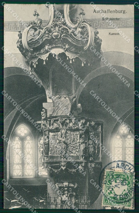 Deutschland Bayern Aschaffenburg CORNER CREASED AK ansichtskarten XC7592 – fronte