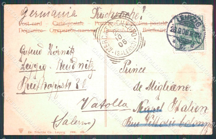 Deutschland Sachsen Leipzig CORNER CREASED AK ansichtskarten XC7600 – retro
