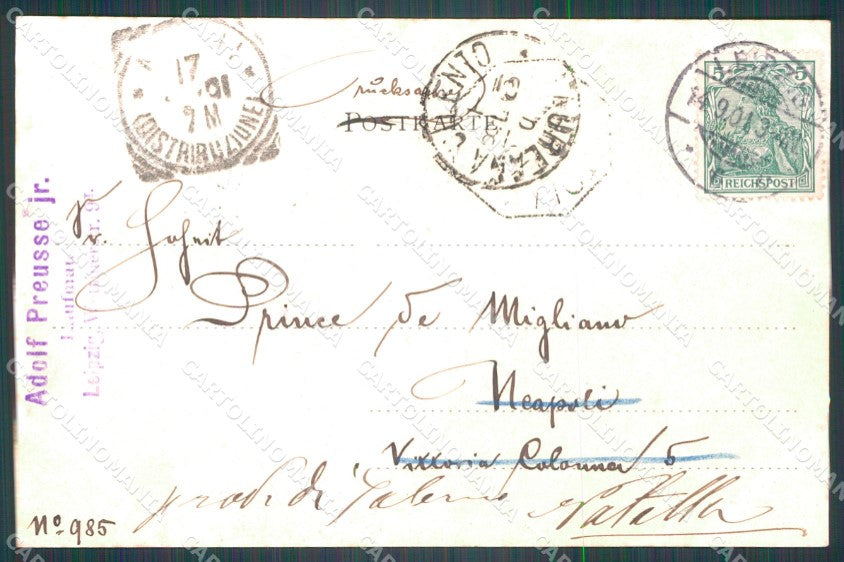 Deutschland Sachsen Leipzig Bismarckdenkmal AK ansichtskarten XC7626 – retro