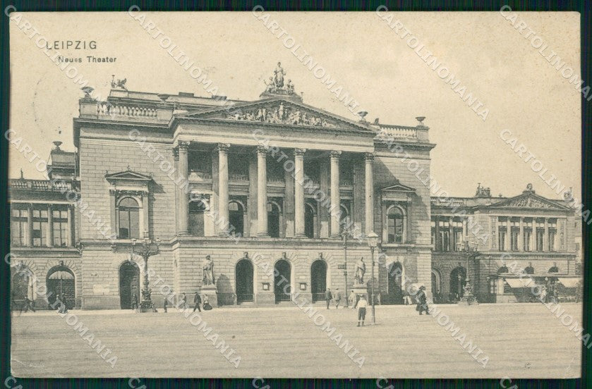Deutschland Sachsen Leipzig Neues Theater CORNER CREASED ansichtskarten XC7633 – fronte