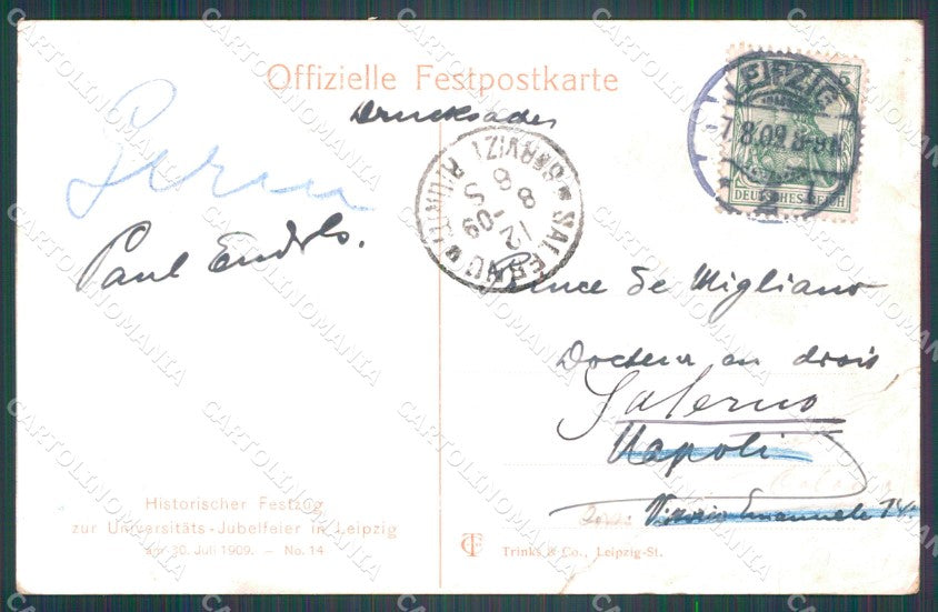 Deutschland Sachsen Leipzig Festzug CORNER CREASED AK ansichtskarten XC7644 – retro
