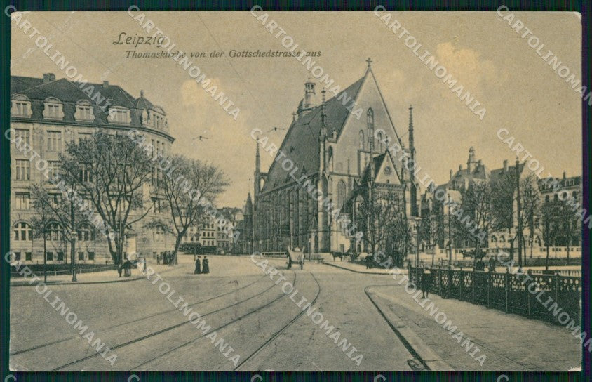 Deutschland Sachsen Leipzig Thomaskirche CORNER CREASED AK ansichtskarten XC7645 – fronte