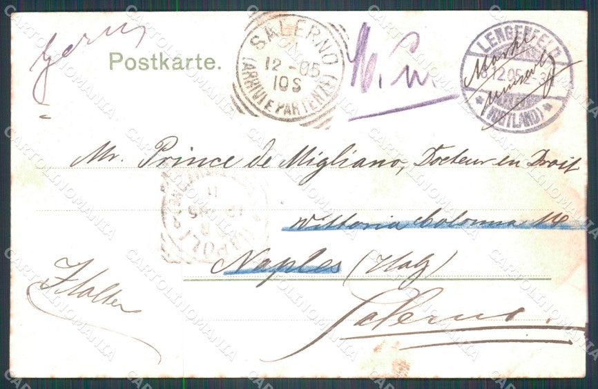 Deutschland Sachsen Lengenfeld Postamt CORNER CREASED AK ansichtskarten XC7695 – retro