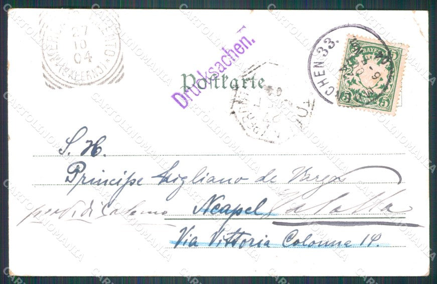 Deutschland Bayern Munchen Josephplatz CORNER CREASED AK ansichtskarten XC7708 – retro