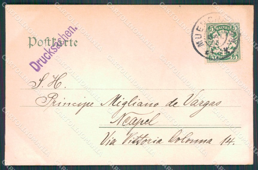 Deutschland Bayern Munchen Ludwigsbrucke WRINKLES AK ansichtskarten XC7741 – retro