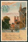 Deutschland Bayern Munchen Elisen Strasse CORNER CREASED ansichtskarten XC7750 – fronte
