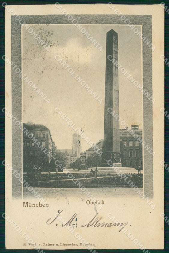 Deutschland Bayern Munchen Obelisk AK ansichtskarten XC7776 – fronte