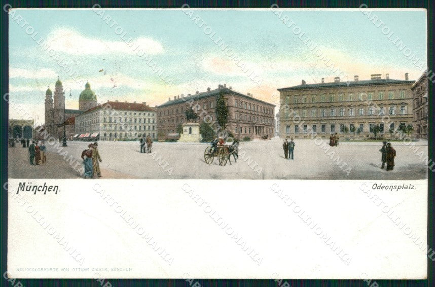 Deutschland Bayern Munchen Odeonsplatz WRINKLES AK ansichtskarten XC7783 – fronte