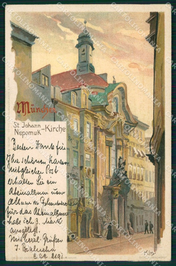 Deutschland Bayern Munchen St Johann Kirche Kley AK ansichtskarten XC7791 – fronte
