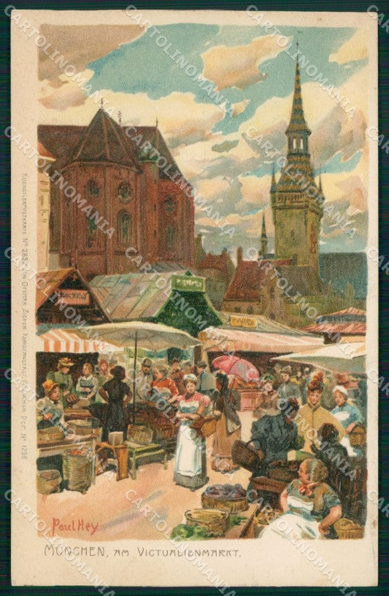Deutschland Bayern Munchen Victualienmarkt Hey AK ansichtskarten XC7793 – fronte
