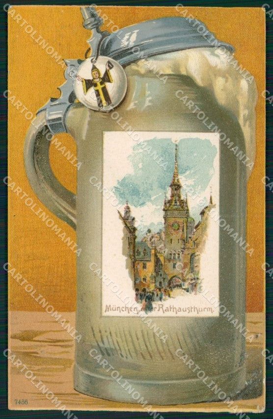 Deutschland Bayern Munchen Rathausthurm Beer AK ansichtskarten XC7796 – fronte