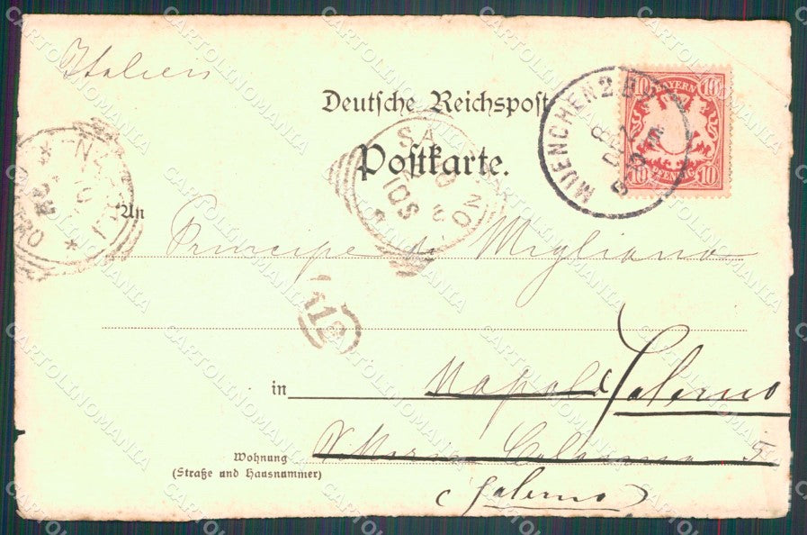 Deutschland Bayern Munchen Marienplatz TEARED AK ansichtskarten XC7797 – retro