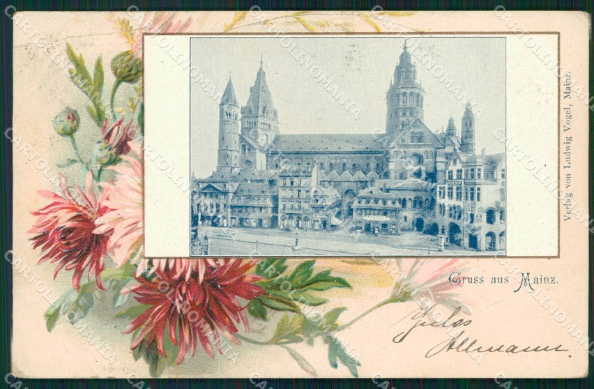 Deutschland Rheinland Pfalz Mainz Gruss aus CREASED TEARED ansichtskarten XC7826 – fronte