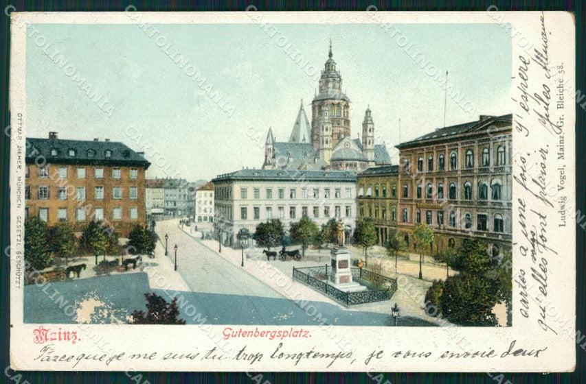 Deutschland Rheinland Pfalz Mainz Gutenbergsplatz ABRADED ansichtskarten XC7828 – fronte