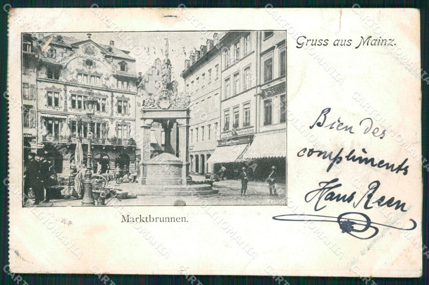 Deutschland Rheinland Pfalz Mainz Marktbrunnen TEARED AK ansichtskarten XC7832 – fronte