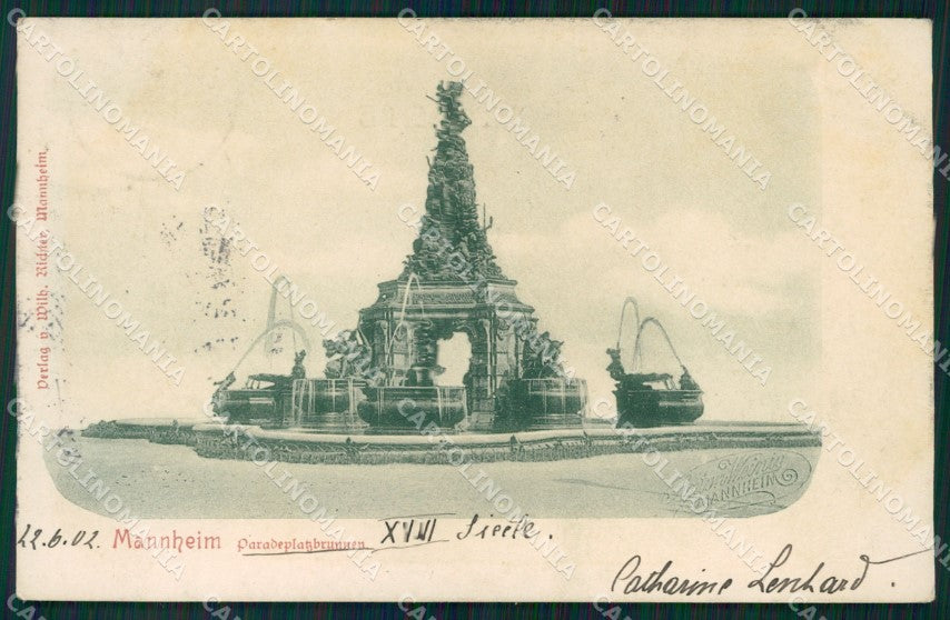 Deutschland Baden Wurttemberg Mannheim Paradeplatzbrunner ansichtskarten XC7866 – fronte