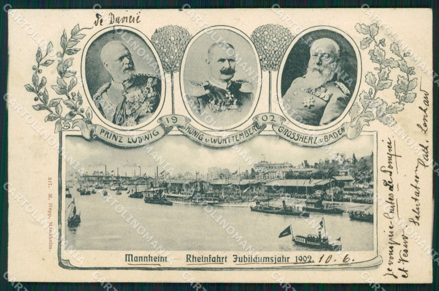 Deutschland Baden Wurttemberg Mannheim Rheinfahrt Jubilaumsjahr AK XC7867 – fronte