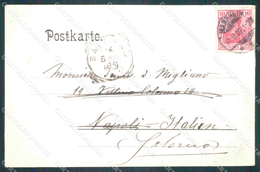 Deutschland Baden Wurttemberg Mannheim Rheinfahrt Jubilaumsjahr AK XC7867 – retro