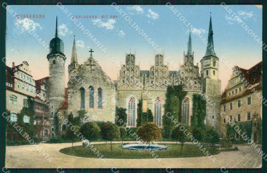 Deutschland Sachsen Anhalt Merseburg Schlosshof mit Dom AK ansichtskarten XC7888 – fronte