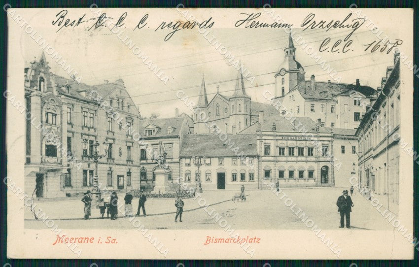 Deutschland Sachsen Meerane CORNER CRESED AK ansichtskarten XC7898 – fronte
