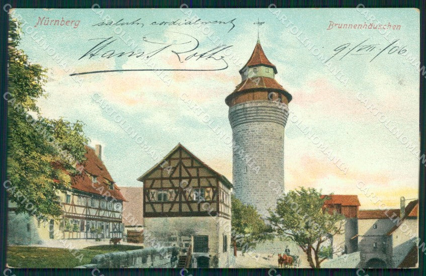 Deutschland Bayern Nurnberg Brunnenhauschen AK ansichtskarten XC7917 – fronte
