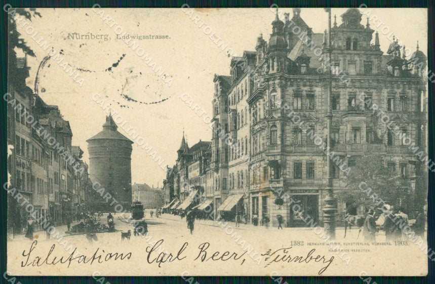 Deutschland Bayern Nurnberg Ludwigsstrasse AK ansichtskarten XC7920 – fronte