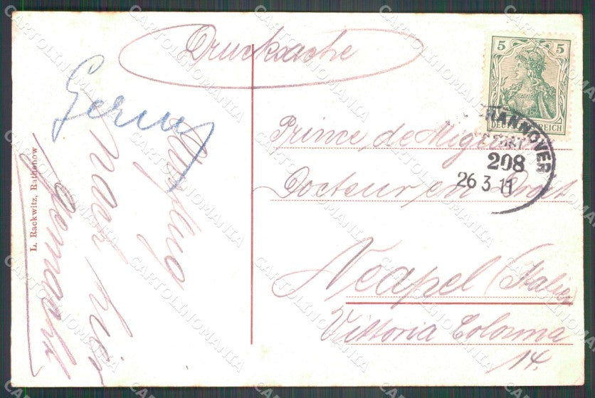 Deutschland Brandenburg Gruss aus Nennhausen CREASED AK ansichtskarten XC7939 – retro