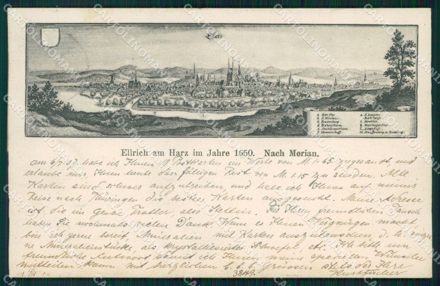 Deutschland Thuringen Ellrich am Harz im Jahre 1650 AK ansichtskarten XC7944 – fronte
