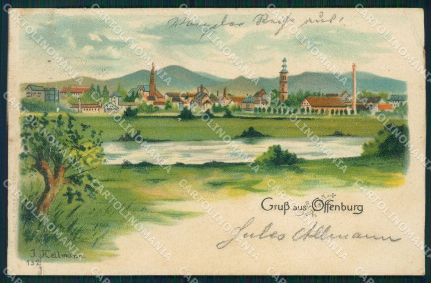 Deutschland Baden Wurttemberg Offenburg CREASED AK ansichtskarten XC7974 – fronte