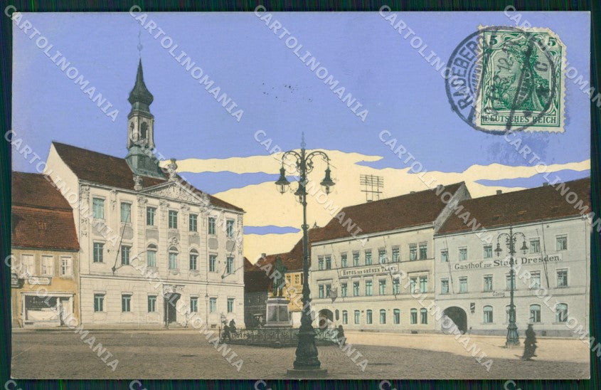 Deutschland Sachsen Radeberg Markt mit Rathaus AK ansichtskarten XC8008 – fronte