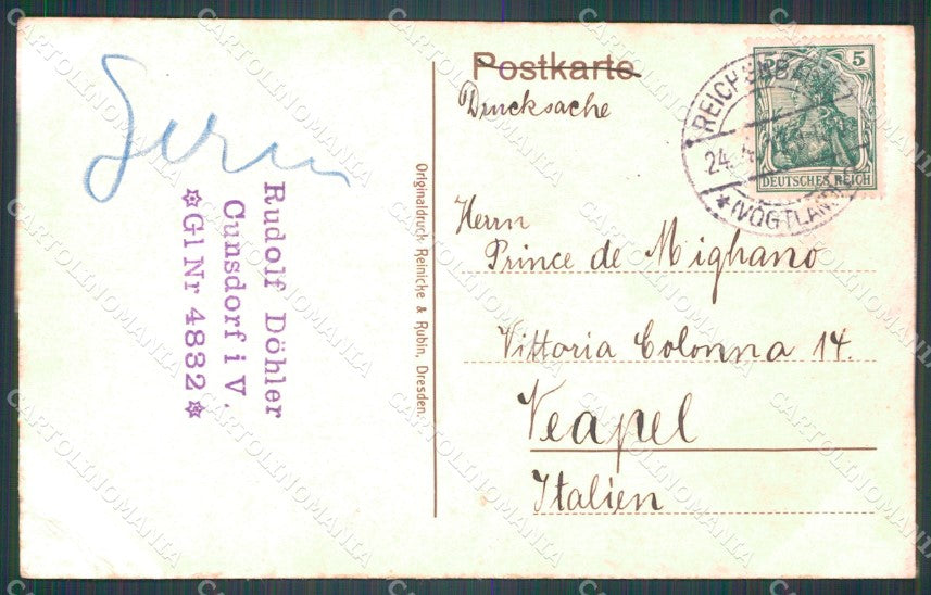 Deutschland Sachsen Reichenbach im Vogtland CREASED AK ansichtskarten XC8028 – retro