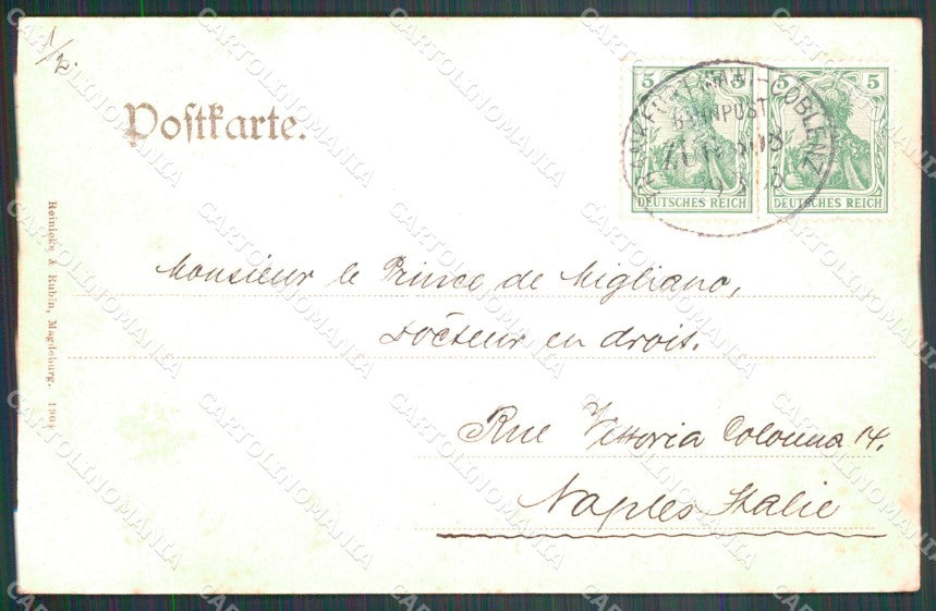 Deutschland Hessen Rudesheim am Rhein Die Bromserburg AK ansichtskarten XC8041 – retro