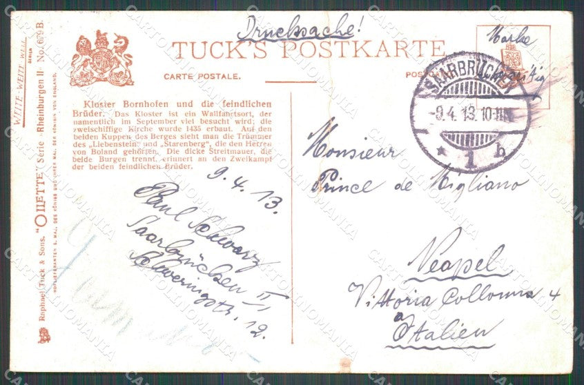 Deutschland Rheinland Pfalz Kloster Bornhofen TEARED AK ansichtskarten XC8051 – retro
